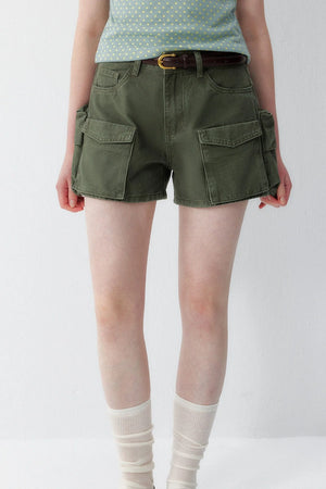 Retro Denim Workwear Shorts