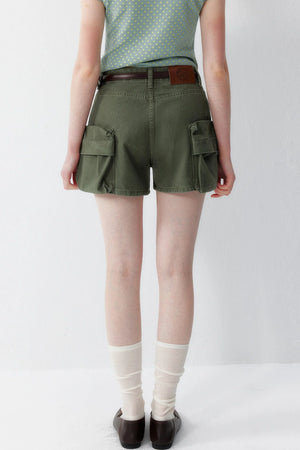 Retro Denim Workwear Shorts