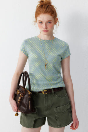 Retro Denim Workwear Shorts