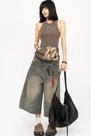Retro Digital Print Vest
