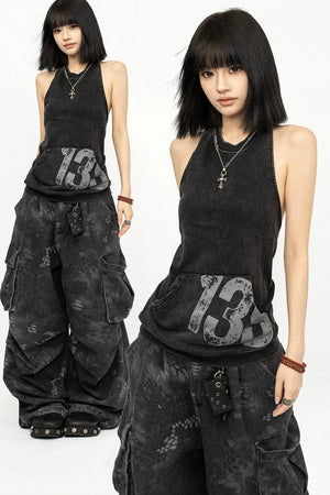 Retro Digital Print Vest