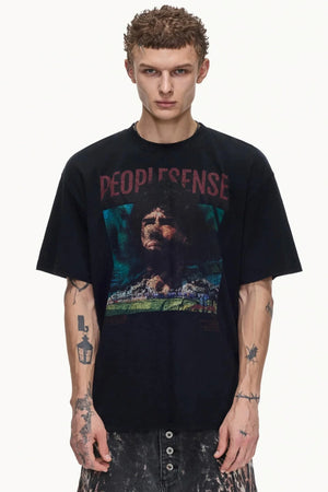 Retro Distressed Cotton Top