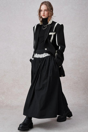 Retro Elegant H Line Blazer Jacket