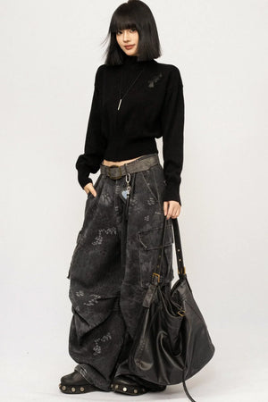 Retro Embroidered Knit Top