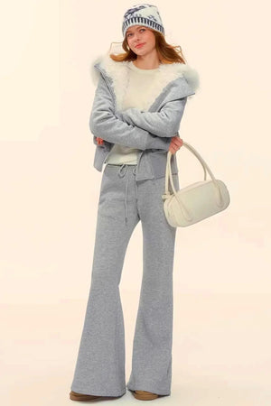Retro Fleece Hooded Jacket Set-Up