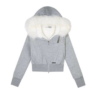 Retro Fleece Hooded Jacket Set-Up