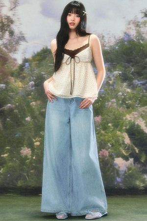 Retro Floral Camisole Top Set-Up