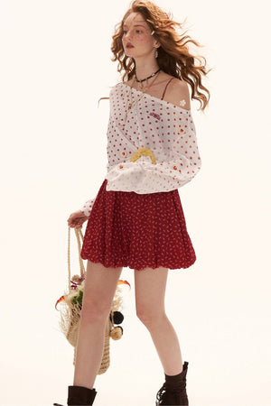 Retro Floral Suspender Dress Set-Up