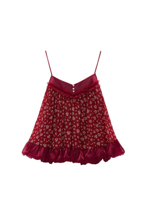 Retro Floral Suspender Dress Set-Up