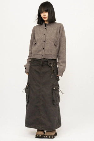 Retro Fur Collar Cardigan Jacket