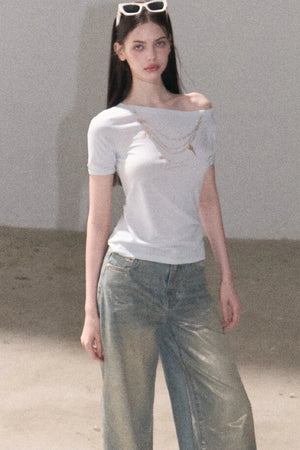 Retro Gradient Cotton Jeans