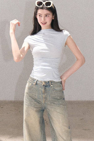 Retro Gradient Cotton Jeans