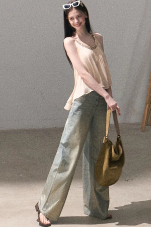 Retro Gradient Cotton Jeans