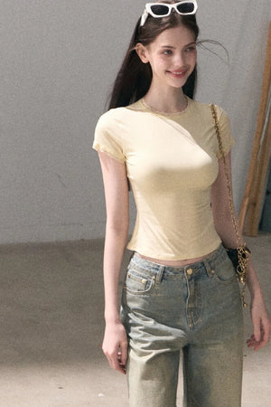 Retro Gradient Cotton Jeans