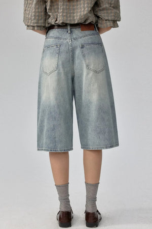 Retro Gradient Wide-Leg Capris
