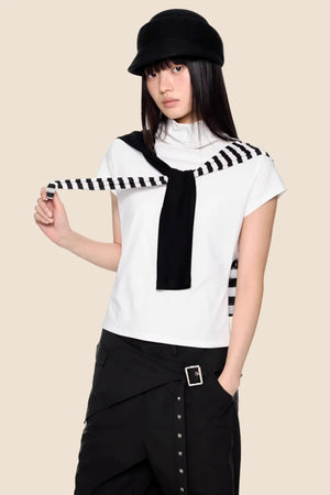 Retro High-Neck Summer Top