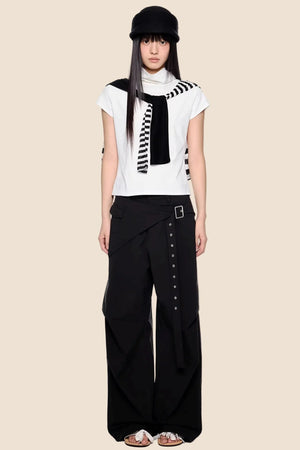 Retro High-Neck Summer Top