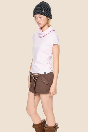 Retro High-Neck Summer Top