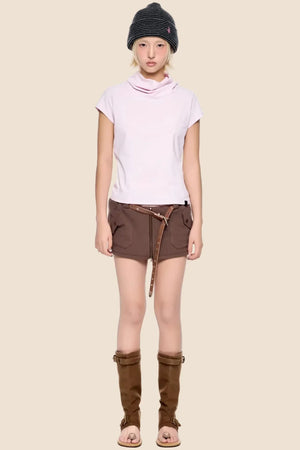 Retro High-Neck Summer Top