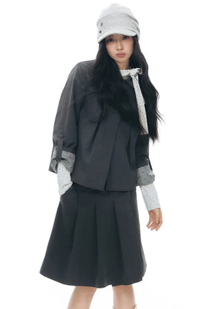 Retro Hooded Windbreaker Jacket