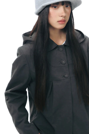 Retro Hooded Windbreaker Jacket