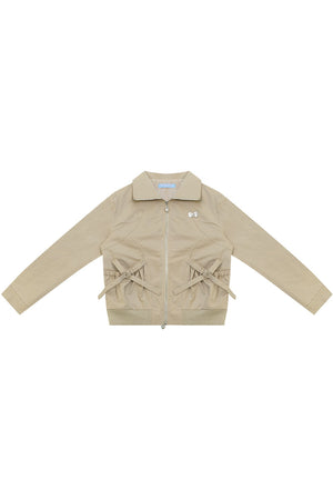 Retro Khaki Lapel Work Jacket
