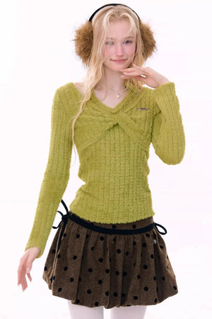 Retro Knit Halter Sweater
