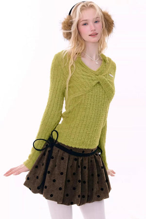 Retro Knit Halter Sweater