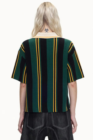 Retro Knitted Polo Top