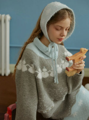 Retro knitted suit
