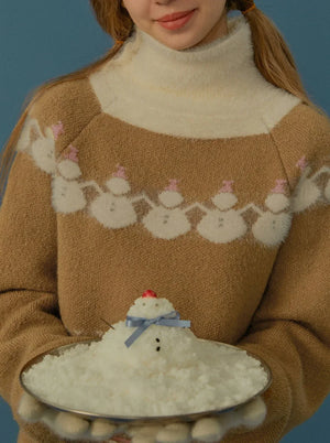 Retro knitted suit