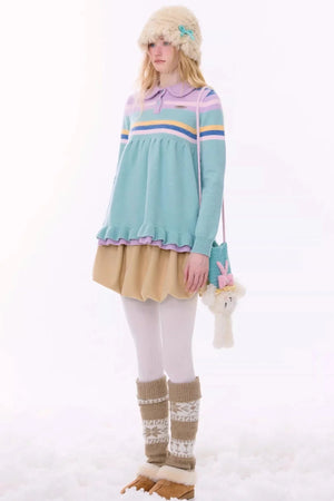 Retro Lace Collar Sweater