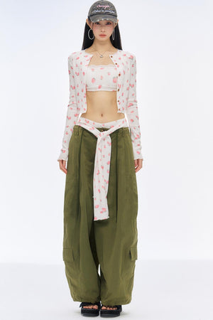 Retro Loose Low-Rise Cargo Pants