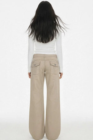 Retro Low-Waist Denim Pants