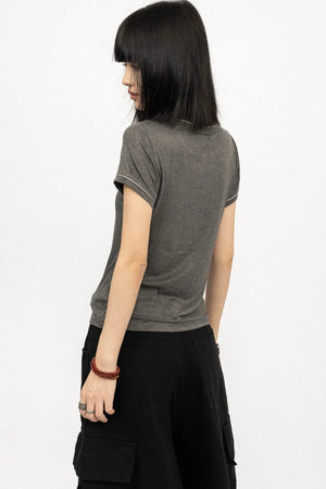 Retro Lyocell Black Top