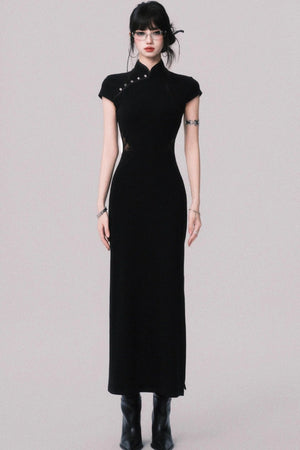 Retro Mermaid Lace Cheongsam Dress