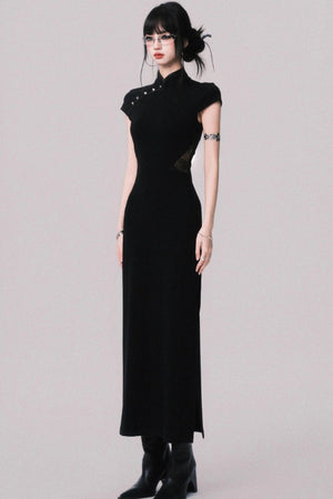 Retro Mermaid Lace Cheongsam Dress