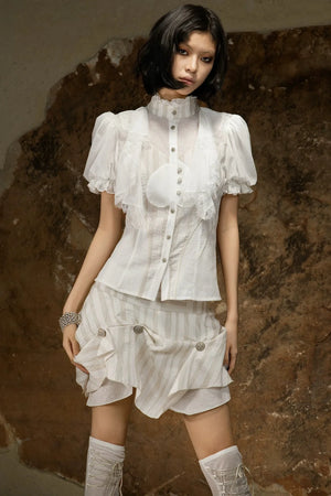 Retro Palace Puff Sleeve Blouse