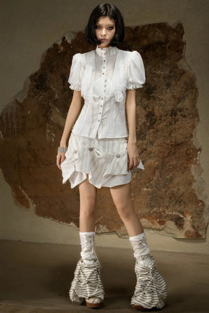 Retro Palace Puff Sleeve Blouse