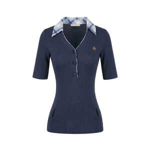 Retro Plaid Polo Skirt Set-Up