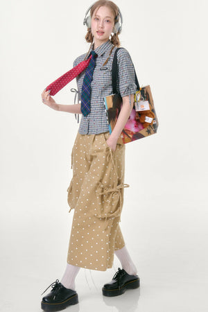 Retro Plaid Summer Blouse