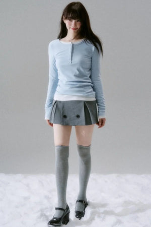 Retro Pleated Skirt