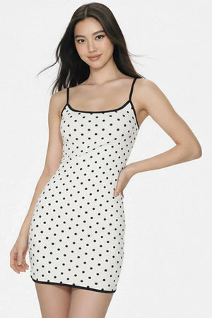 Retro Polka Dot Slip Dress