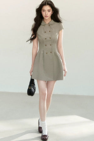 Retro Preppy Doll Collar Dress