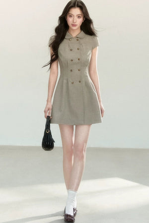 Retro Preppy Doll Collar Dress