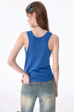 Retro Rabbit Print Swing-Neck Camisole