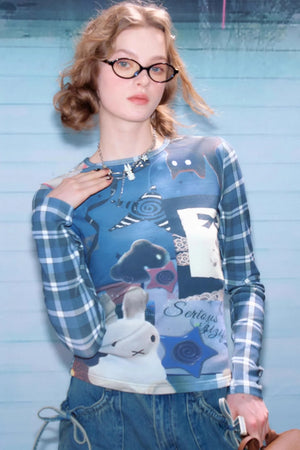 Retro Rabbit Print Tee