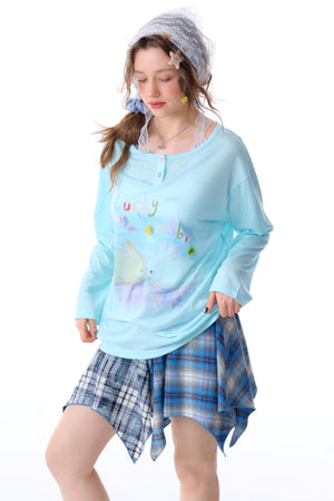 Retro Rabbit Print Top