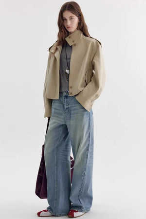 Retro Raglan Trench Coat