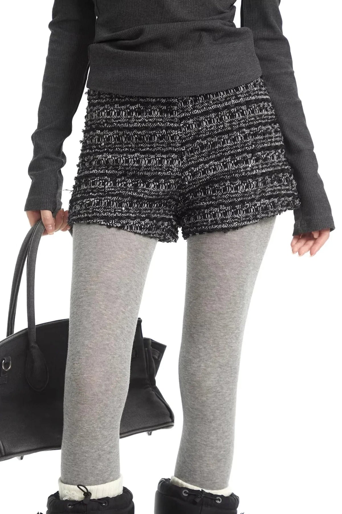 Retro Sequin Tweed Shorts